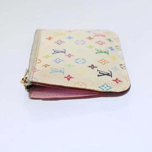 LOUIS VUITTON Multicolor Pochette Cles NM Coin Purse White - Picture 7 of 7